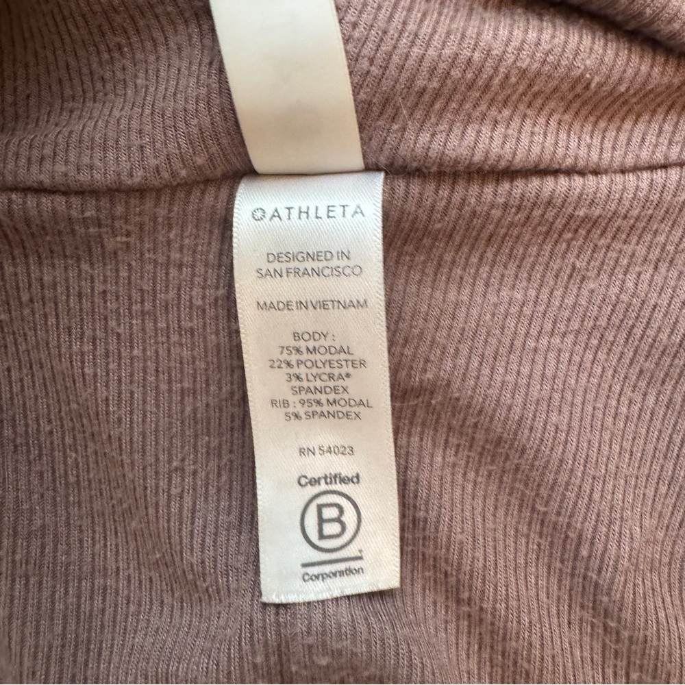 Athleta Pranayama Wrap Cardigan Sweater Women's Small Purple Pockets Stretch - Picture 7 of 7
